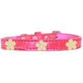 Pet Pal Gold Flower Widget Croc Dog CollarBright Pink Size 12 PE761774